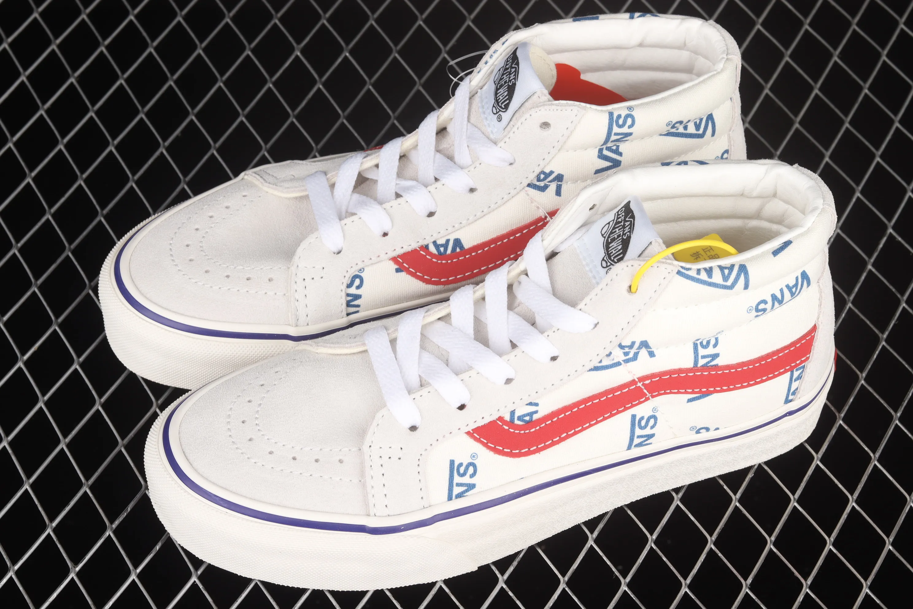 All categories Vans Vans series Vans Mid Vans China Vans Sk8-Mid Logo white full-print mid-top casual sneakers VN0A3WKT9M8